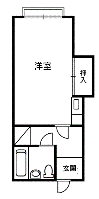 さくらコーポ(1K/2階)の間取り写真