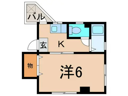 ハイツ多鶴(1K/2階)の間取り写真