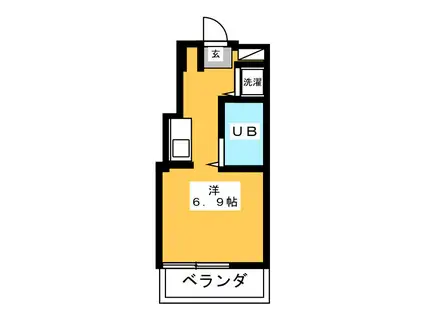 TOPお花茶屋第3(ワンルーム/3階)の間取り写真