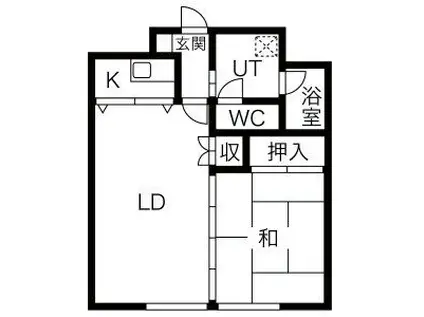 エピセル21(1LDK/2階)の間取り写真