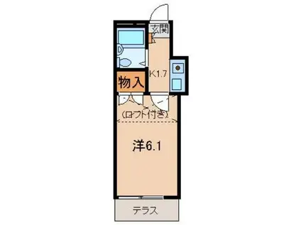 六十谷第3マンション(1K/1階)の間取り写真
