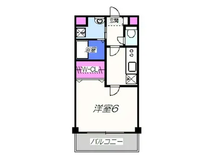 アンプルールフェール堺東(1K/3階)の間取り写真