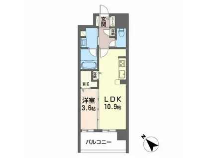 ROOTHILL 10(1LDK/4階)の間取り写真