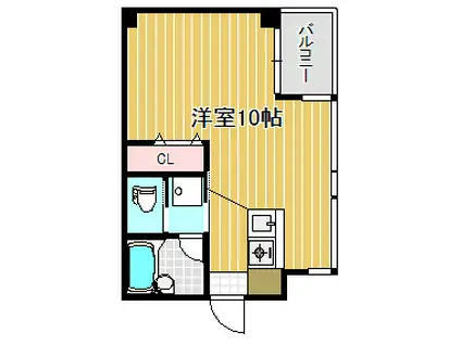 ホワイトメゾン山久(ワンルーム/3階)の間取り写真