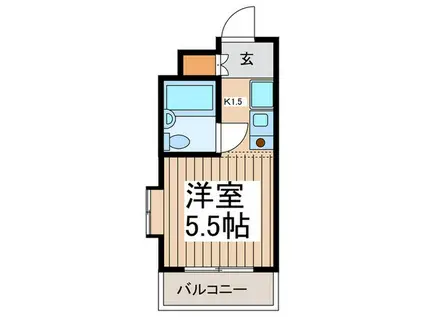 TOP長津田NO.2(1K/6階)の間取り写真