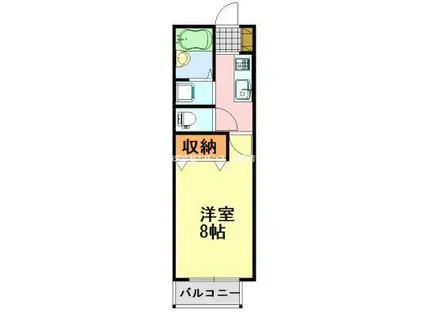 モンテローザ今井(1K/1階)の間取り写真