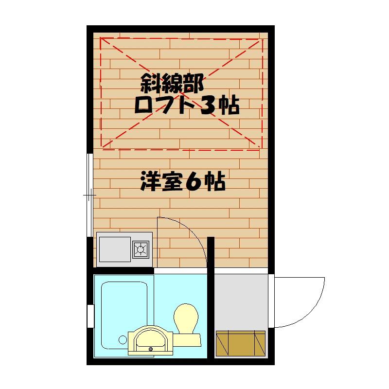 メゾン浅井(ワンルーム/2階)の間取り写真