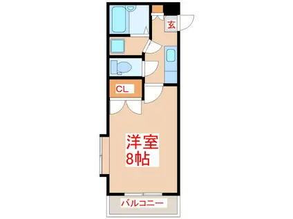 グリーンステージ葉月館(1K/4階)の間取り写真