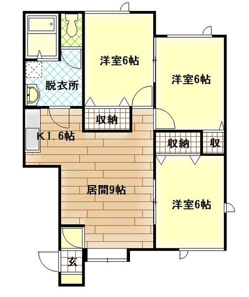 STORK(3LDK/1階)の間取り写真