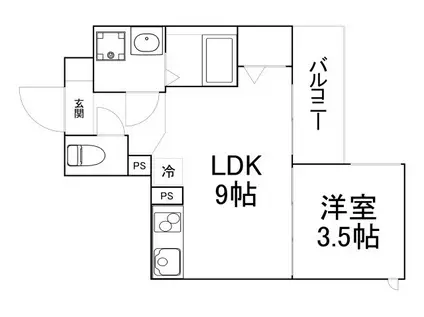 ROYAL MAISON 城東(1LDK/4階)の間取り写真