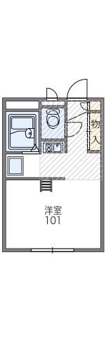 レオパレスきらら(1K/2階)の間取り写真
