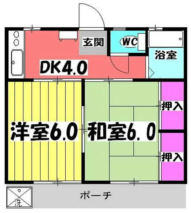 グリーンターフ鬼高 2階階 間取り