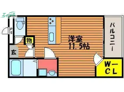 レオパレスファミーユII(1K/2階)の間取り写真