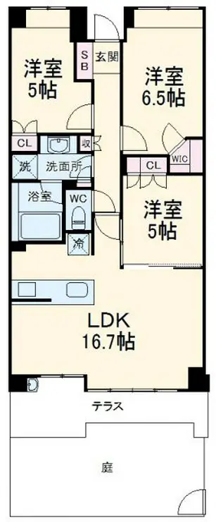 ライオンズ湘南江ノ島シーサイド 1階階 間取り