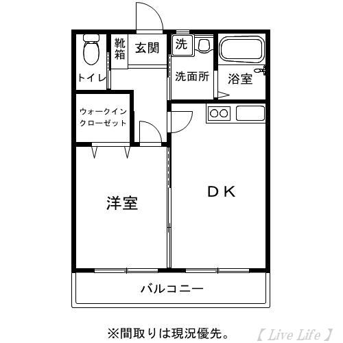 ヴィラージュR・K(1LDK/6階)の間取り写真