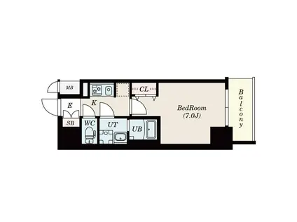 S-RESIDENCE鶴舞駅前(1K/6階)の間取り写真