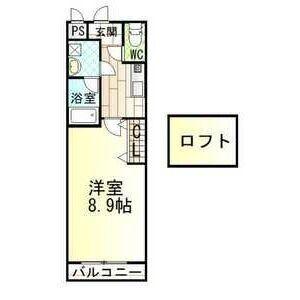 フジパレス初芝イースト(1K/2階)の間取り写真