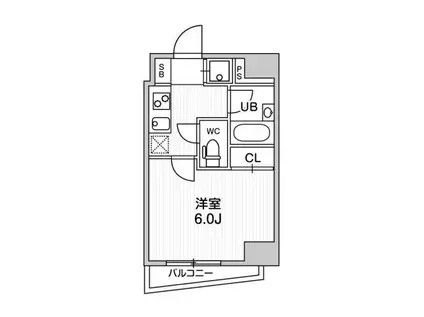 コンシェリア新橋(1K/13階)の間取り写真