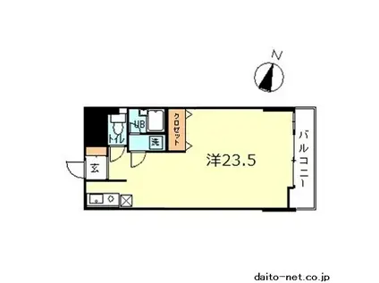 ワコービル飯田橋(ワンルーム/1階)の間取り写真