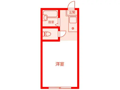 パレーシャル湘南館II(ワンルーム/1階)の間取り写真