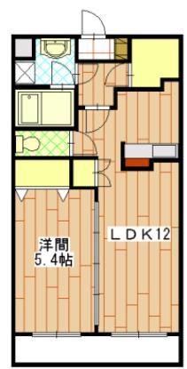 アンソレイユIII(1LDK/1階)の間取り写真