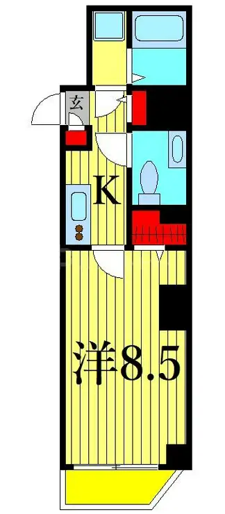 リヴシティ上野入谷 4階階 間取り