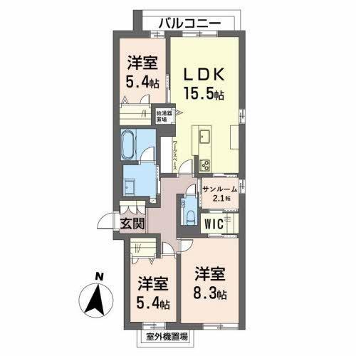 アルタ・クオリタ(3LDK/2階)の間取り写真