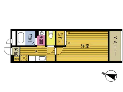 マリベール豊岡(1K/1階)の間取り写真