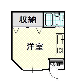 オリーブ泉佐野駅前ビル(ワンルーム/4階)の間取り写真