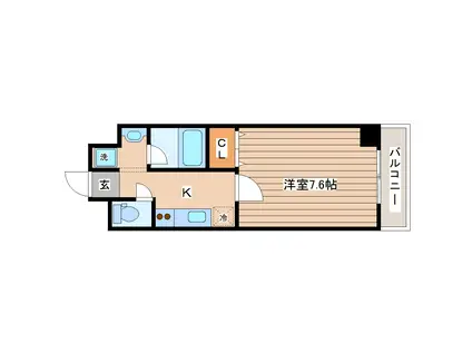 ミキマンション(1K/4階)の間取り写真