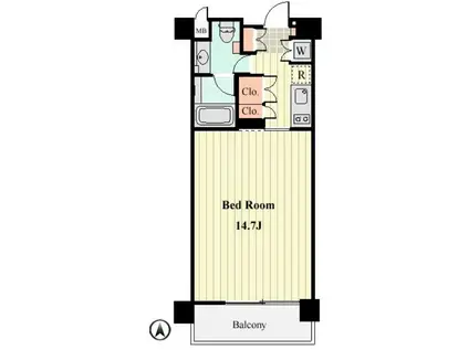 WILLDO清澄(1K/2階)の間取り写真