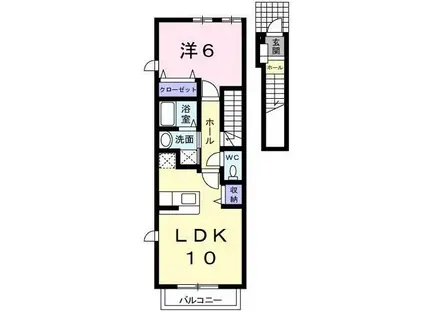 シンフォニア・II(1LDK/2階)の間取り写真
