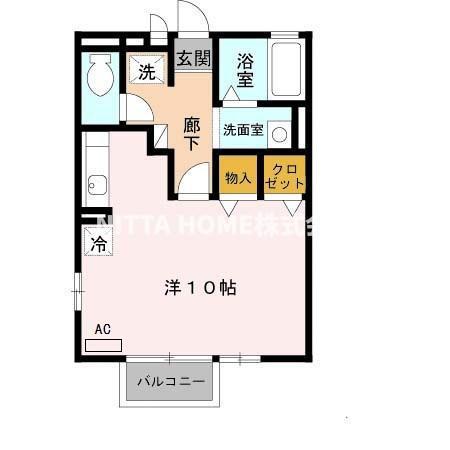 セジュール築地(ワンルーム/2階)の間取り写真