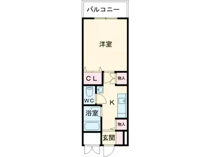 エル・ミオーレ東門(1K/4階)の間取り写真