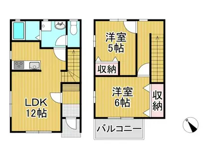 トゥインクルリトルスター(2LDK/1階)の間取り写真