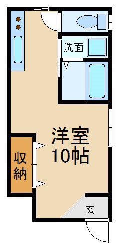 プレミアム寝屋川(ワンルーム/2階)の間取り写真