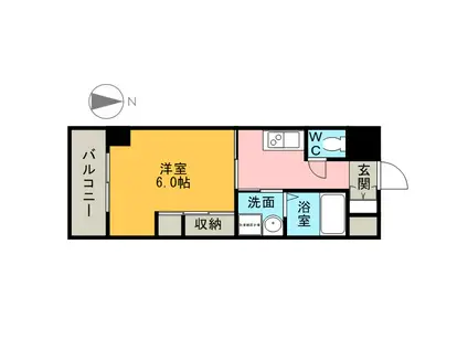 EXE原(1K/11階)の間取り写真