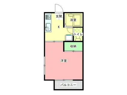 コーポ文京(1K/1階)の間取り写真