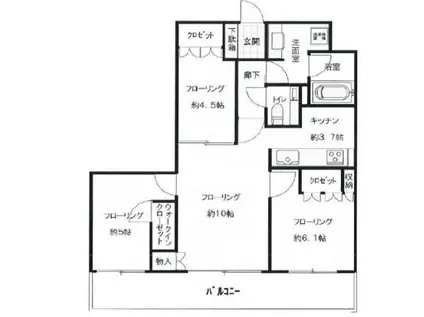 アトラスタワー西新宿(3LDK/11階)の間取り写真