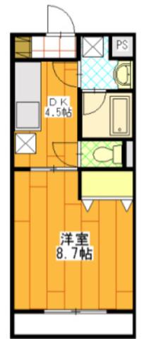 FIUME STUDIO(1DK/2階)の間取り写真