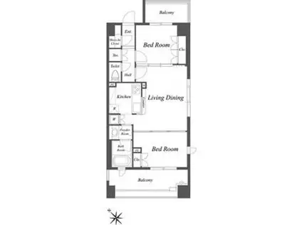グレースレジデンス東京(2LDK/11階)の間取り写真