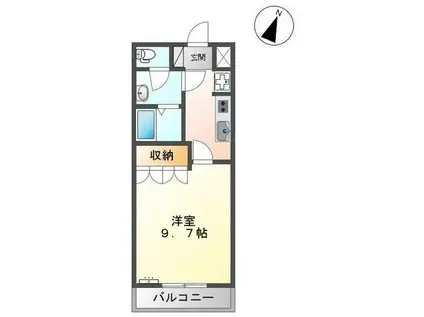 ベルメゾン(1K/1階)の間取り写真