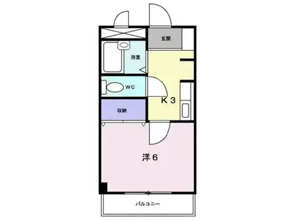 ラカーサ壱番館(1K/1階)の間取り写真