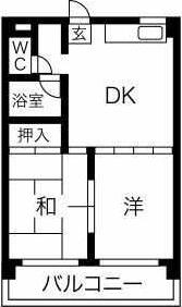 伊藤マンション(2LDK/2階)の間取り写真