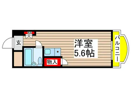 ザ・ウエスト(ワンルーム/4階)の間取り写真