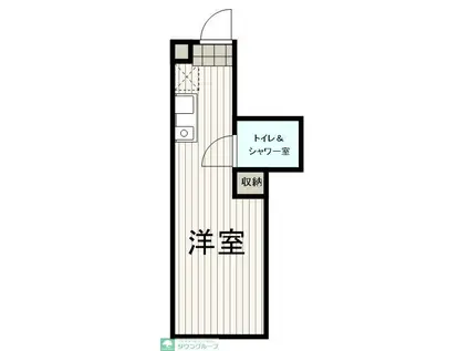 S・FLATII(ワンルーム/5階)の間取り写真