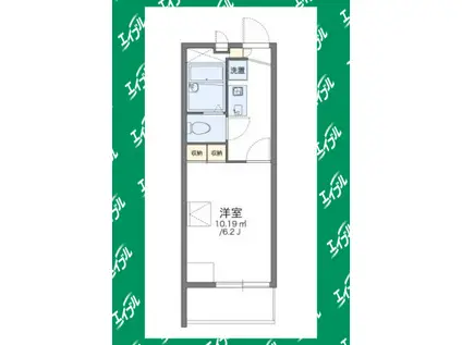 レオパレス鳥山(1K/2階)の間取り写真