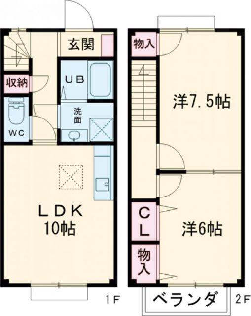 プチ・リバティ(2LDK/1階)の間取り写真