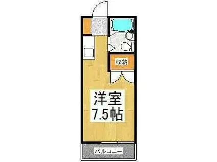 小野ビル(ワンルーム/3階)の間取り写真