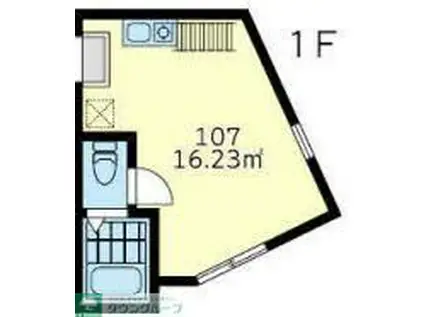 ユナイト六浦セグラーテ(ワンルーム/1階)の間取り写真